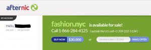 fashion.nyc - Afternic.com Screenshot